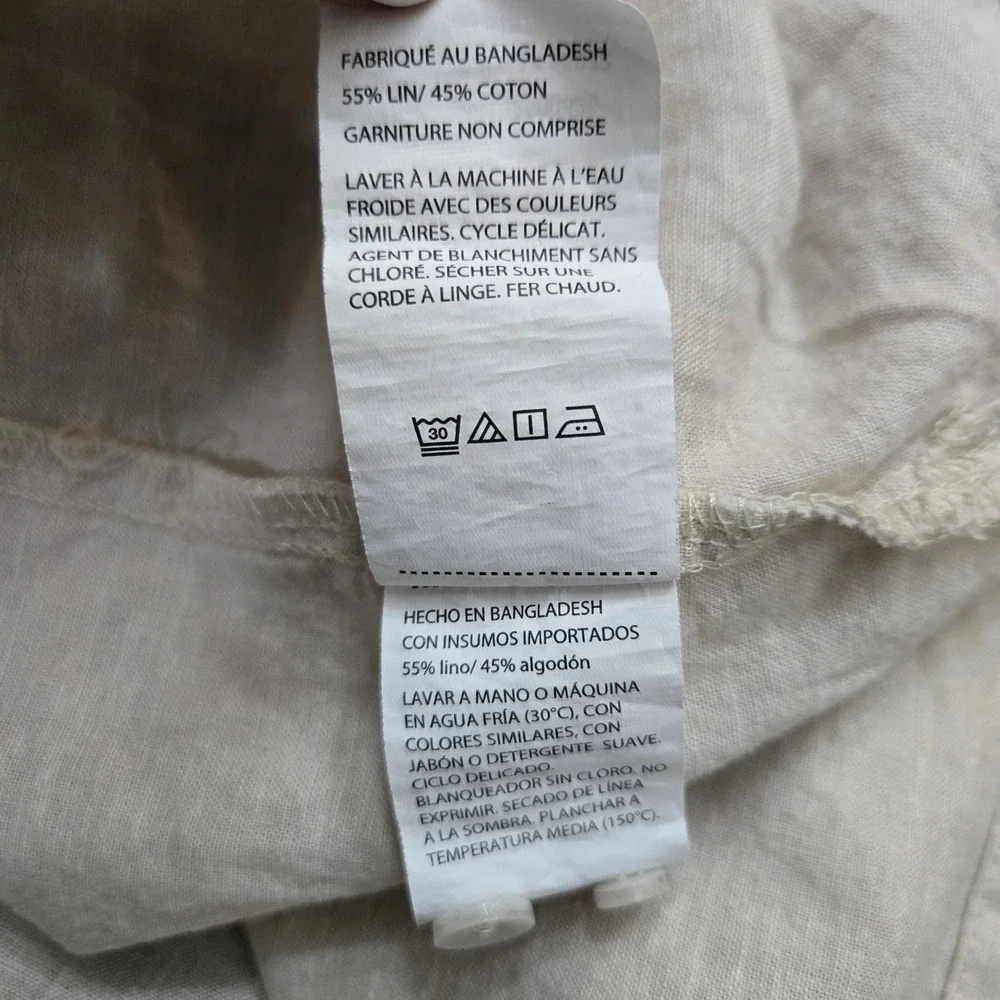 Cafe Luna Linen Blend Shirt Mens 2X‎ Coastal Vacation Resort Relaxed Beachy